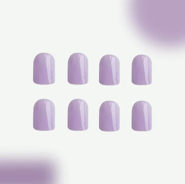 24 Pieces Lilac Stick-On Nails